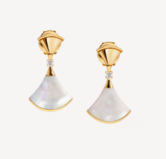 [⭐Haelin Jewelry]DREAM MOP 1 DIAMOND EARRINGS