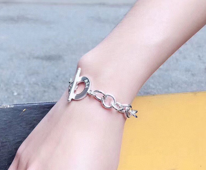 [Haelin Jewelry]TOGGLE TAG BRACELET SILVER