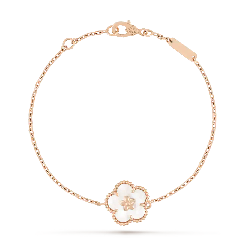 [⭐Haelin Jewelry]LUCKY WHITE MOP PLUM BLOSSOM  BRACELET