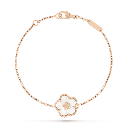 [⭐Haelin Jewelry]LUCKY WHITE MOP PLUM BLOSSOM  BRACELET