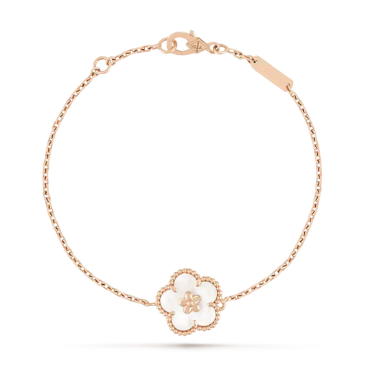 [⭐Haelin Jewelry]LUCKY WHITE MOP PLUM BLOSSOM  BRACELET