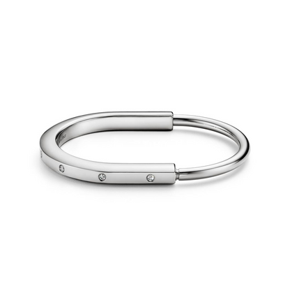[Haelin Jewelry]LOCK BRACELET 8 DIAMOND