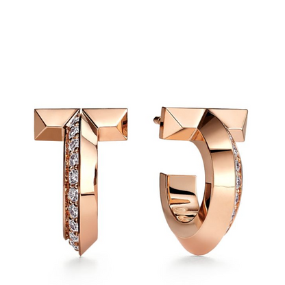 [Haelin Jewelry]T1 HOOP DIAMOND EARRINGS