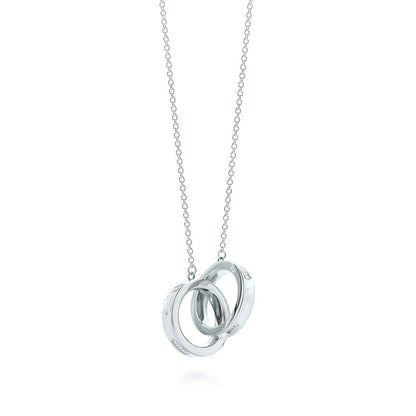 [Haelin Jewelry]INTERLOCKING CIRCLES PENDANT SILVER SMALL NECKLACE