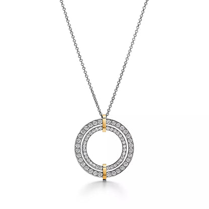 [Haelin Jewelry]EDGE DIAMOND GOLD SILVER NECKLACE