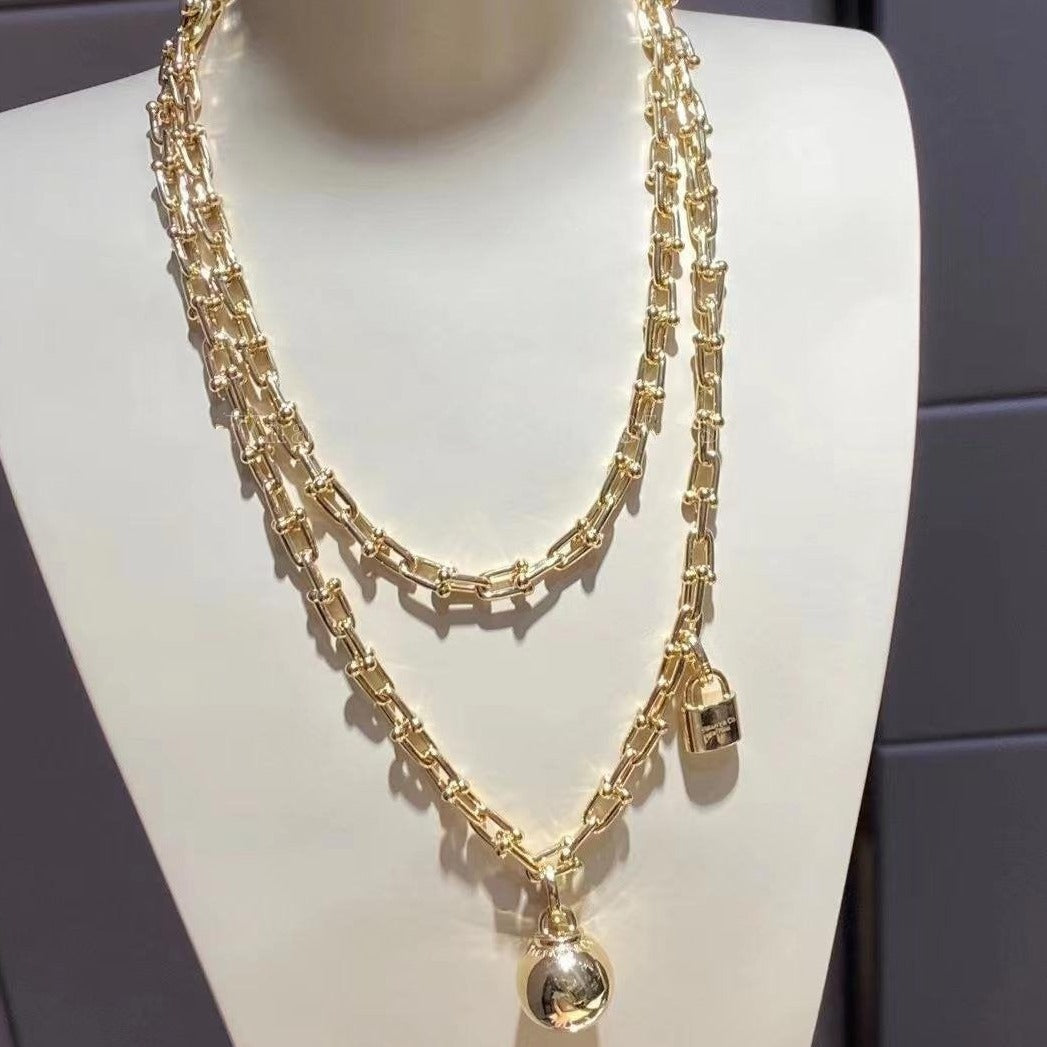 [Haelin Jewelry]HARDWEAR WRAP NECKLACE