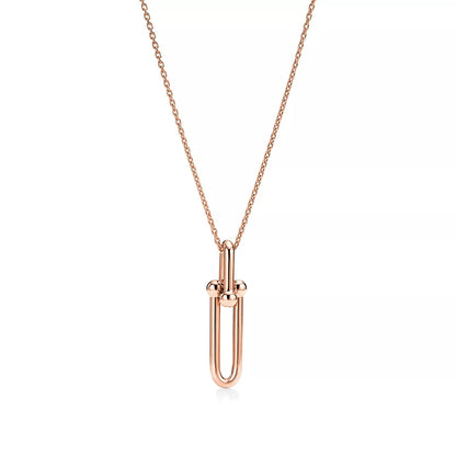 [Haelin Jewelry]HARDWEAR DROP DOUBLE LINK PEDANT NECKLACE
