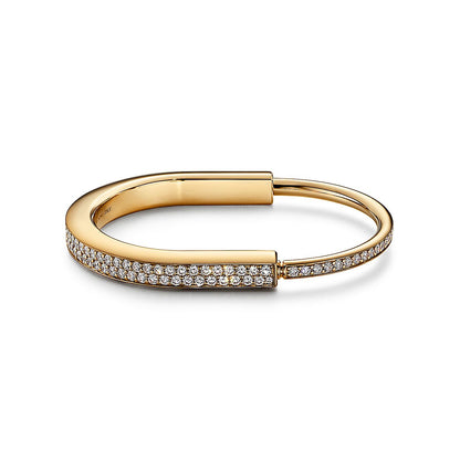 [Haelin Jewelry]LOCK BRACELET DIAMOND PAVED