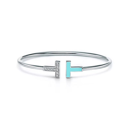 [Haelin Jewelry]T BRACELET 1.8MM TURQUOISE DIAMOND PINK GOLD