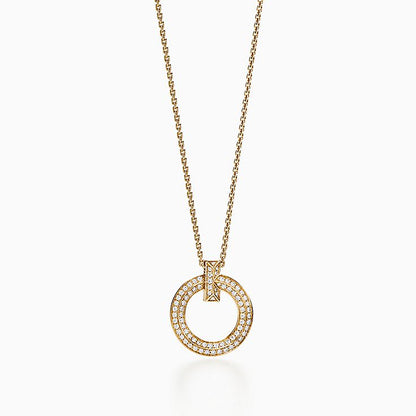[Haelin Jewelry]T WIRE PEDANT DIAMOND NECKLACE
