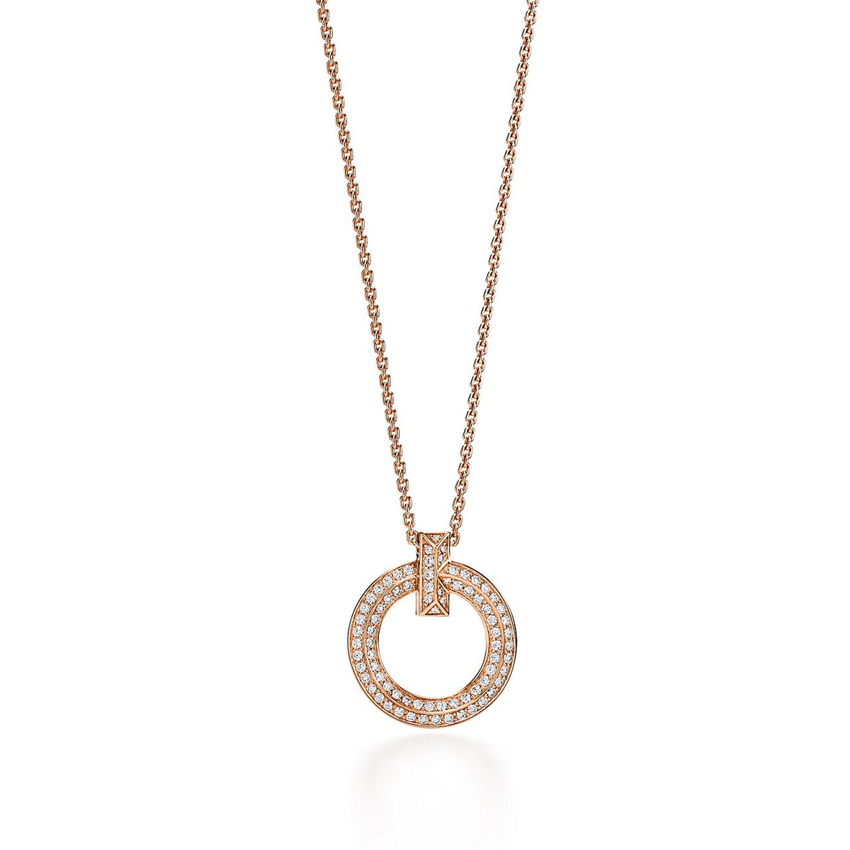 [Haelin Jewelry]T1 CIRCLE DIAMOND PAVED MEDIUM NECKLACE