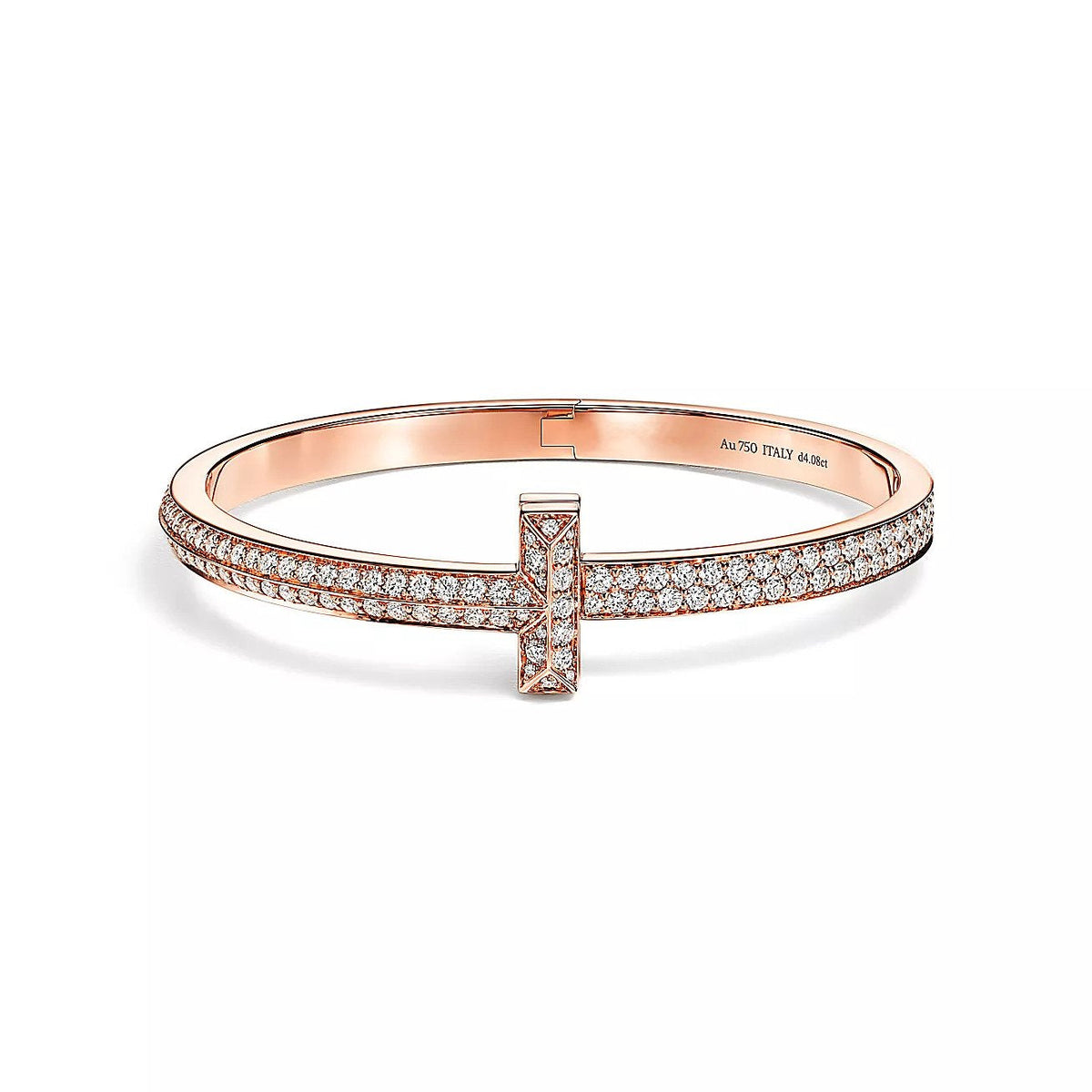[Haelin Jewelry]T1 WIDE HINGED BANGLE DIAMOND PAVED BRACELET