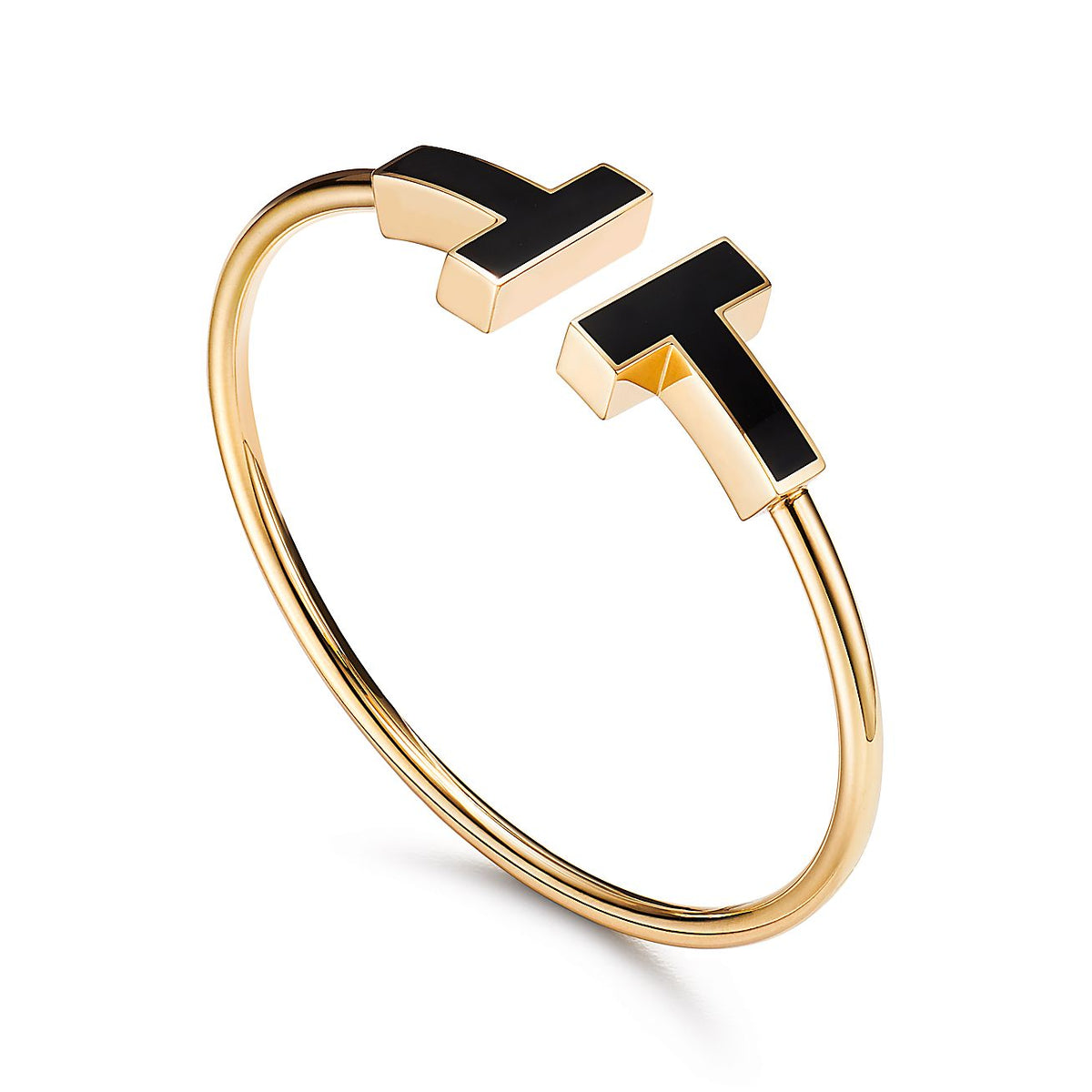 [Haelin Jewelry]T WIDE ONYX OPEN BRACELET