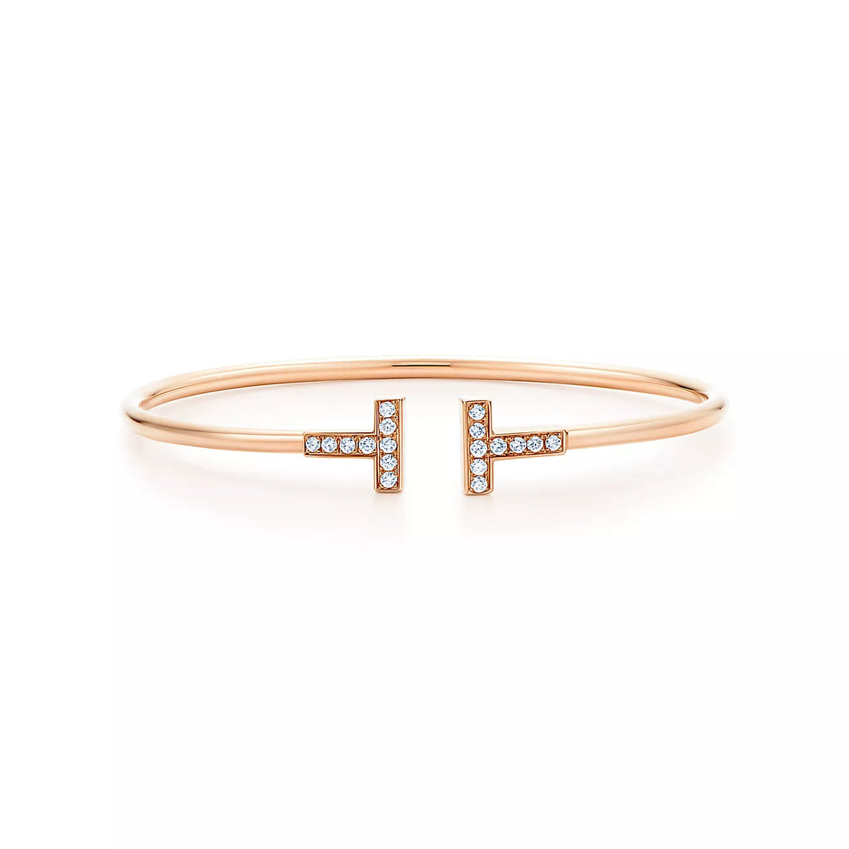 [Haelin Jewelry]T BRACELET PINK GOLD 1.8MM DIAMOND