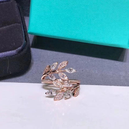 [Haelin Jewelry]VICTORIA DIAMOND VINE BYPASS RING PINK GOLD