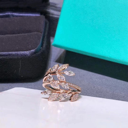 [Haelin Jewelry]VICTORIA DIAMOND VINE BYPASS RING PINK GOLD