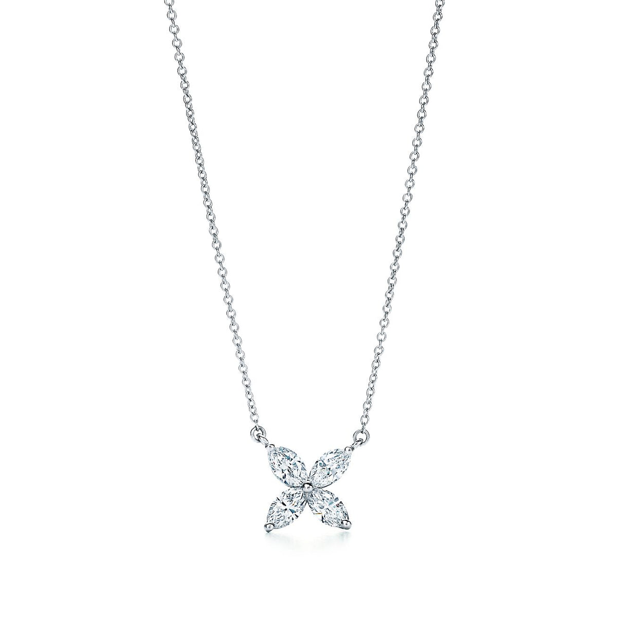 [Haelin Jewelry]PLATINUM AND DIAMOND VICTORIA PENDANT NECKLACE