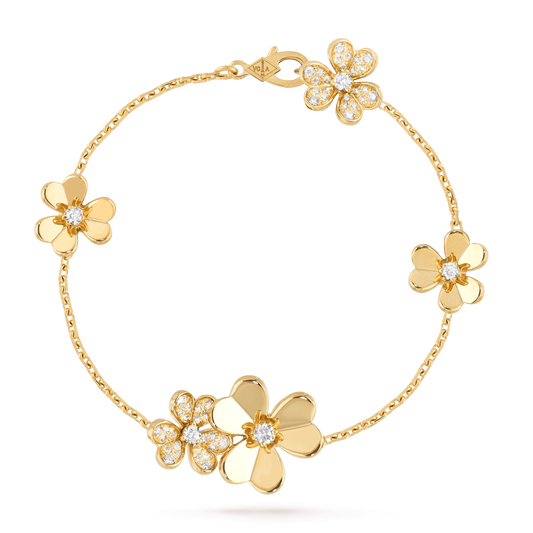 [⭐Haelin Jewelry]FRIVOLE GOLD 5 FLOWERS BRACELET