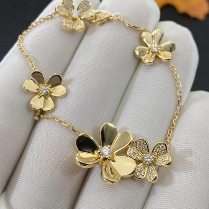 [⭐Haelin Jewelry]FRIVOLE GOLD 5 FLOWERS BRACELET