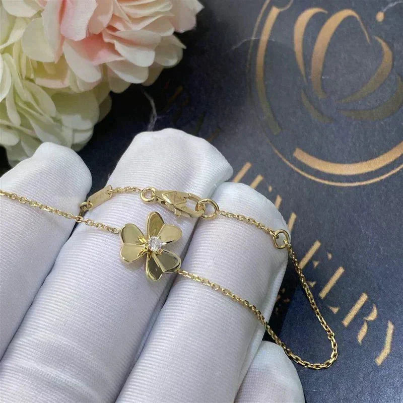 [⭐Haelin Jewelry]FRIVOLE GOLD FLOWER PINK MALACHITE BRACELET