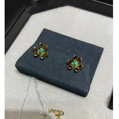 [⭐Haelin Jewelry]FRIVOLE  FLOWER MALACHITE EARRINGS
