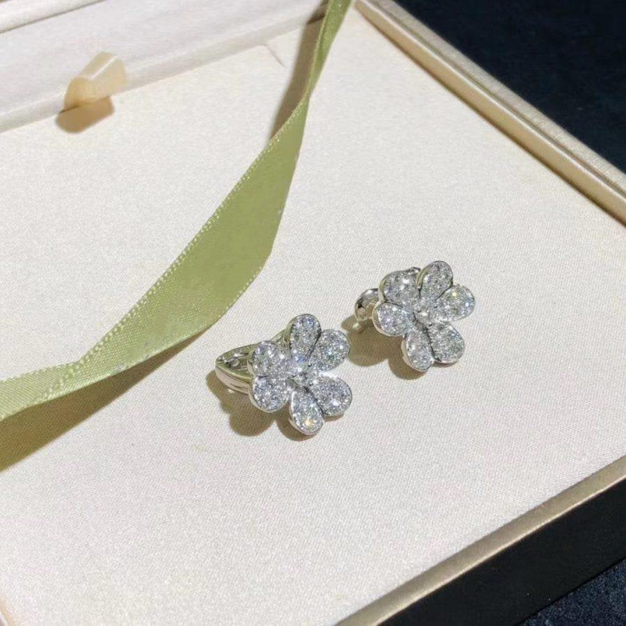 [⭐Haelin Jewelry]FRIVOLE SILVER FLOWER DIAMOND EARRINGS