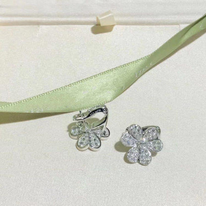 [⭐Haelin Jewelry]FRIVOLE SILVER FLOWER DIAMOND EARRINGS