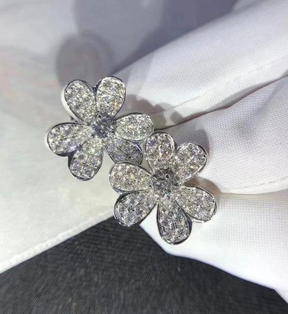 [⭐Haelin Jewelry]FRIVOLE SILVER FLOWER DIAMOND EARRINGS
