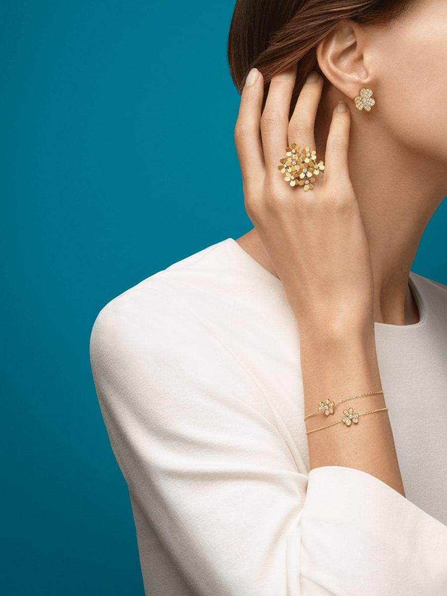 [⭐Haelin Jewelry]FRIVOLE GOLD FLOWER DIAMOND EARRINGS