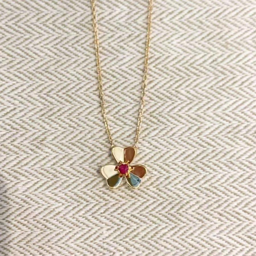 [⭐Haelin Jewelry]FRIVOLE GOLD FLOWER NECKLACE