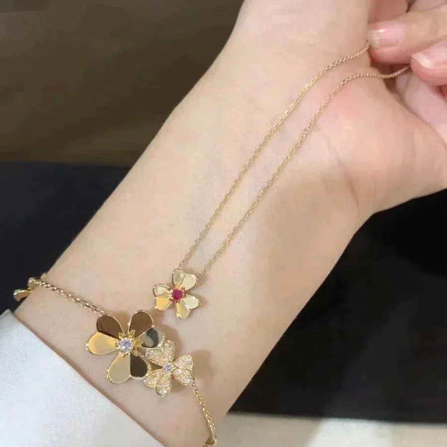 [⭐Haelin Jewelry]FRIVOLE GOLD FLOWER NECKLACE