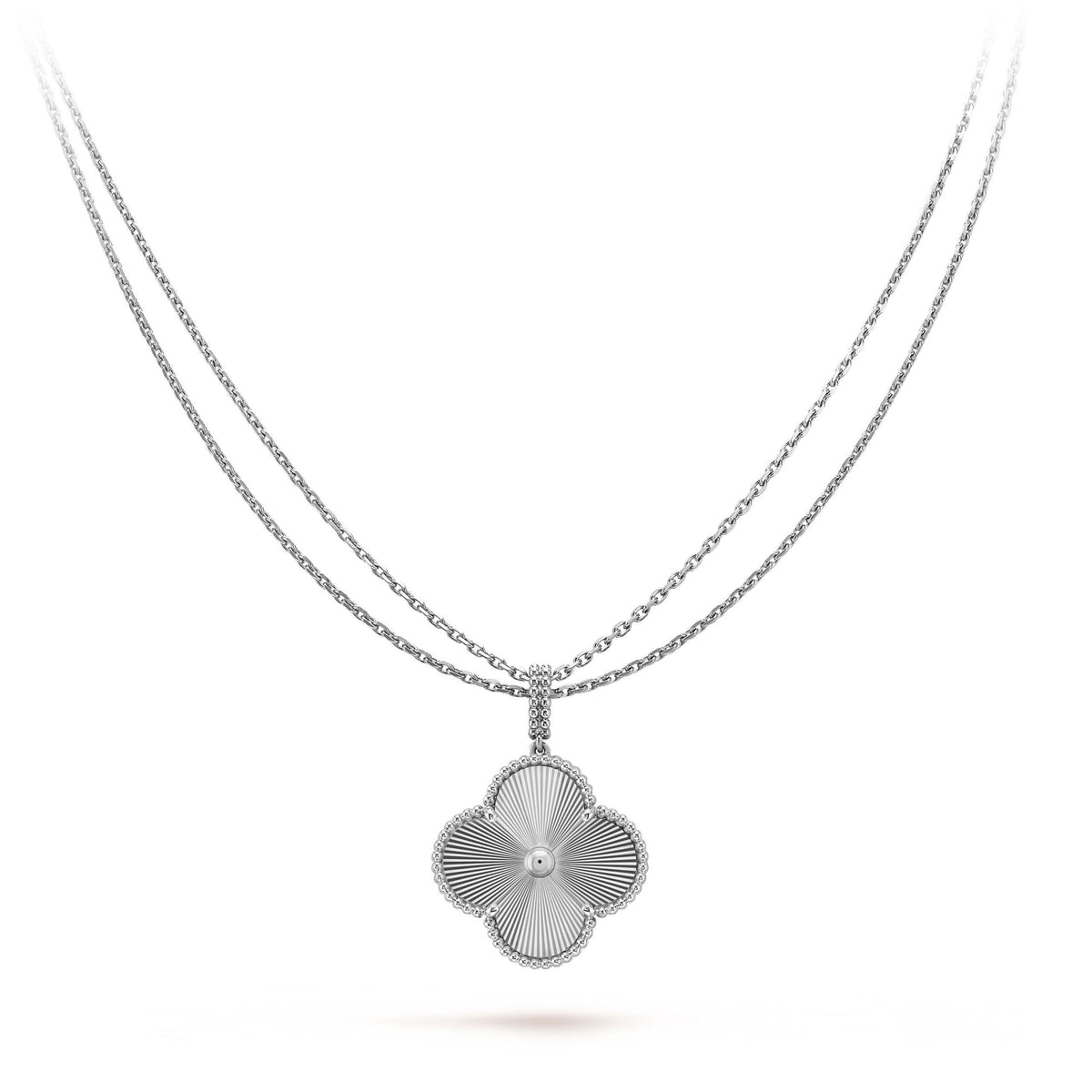 [⭐Haelin Jewelry]CLOVER 25MM SILVER BIG CLOVER NECKLACE