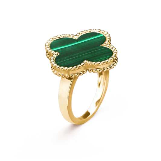 [⭐Haelin Jewelry]CLOVER MALACHITE RING