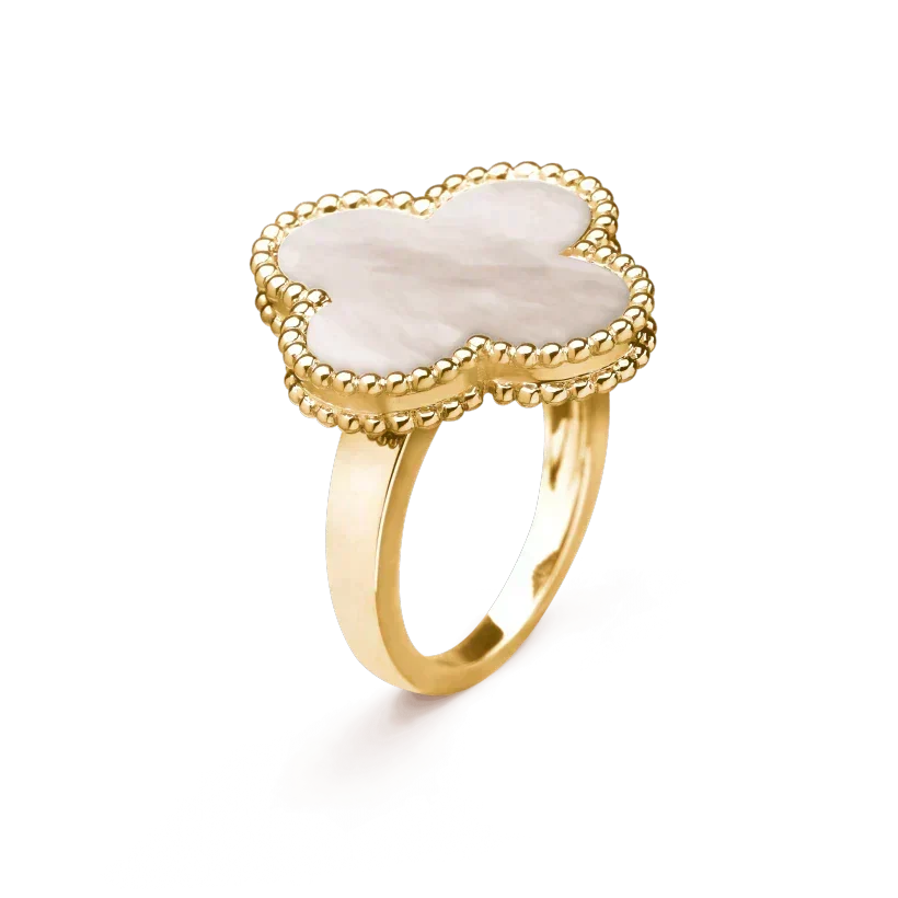 [⭐Haelin Jewelry]CLOVER WHITE MOP RING