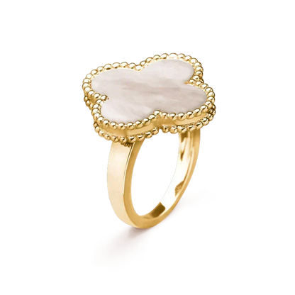 [⭐Haelin Jewelry]CLOVER WHITE MOP RING