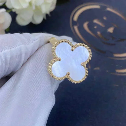 [⭐Haelin Jewelry]CLOVER WHITE MOP RING