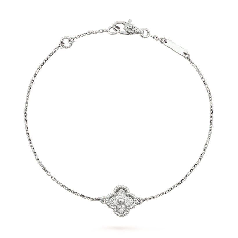 [⭐Haelin Jewelry]CLOVER  SINGLE FLOWER BRACELET SILVER