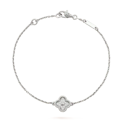[⭐Haelin Jewelry]CLOVER  SINGLE FLOWER BRACELET SILVER