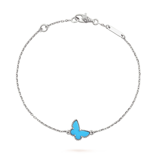 [⭐Haelin Jewelry]BUTTERFLY TURQUOISE BUTTERFLY BRACELET SILVER