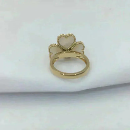 [⭐Haelin Jewelry]SWEET CLOVER WHITE MOP RING