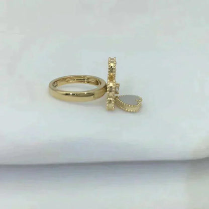 [⭐Haelin Jewelry]SWEET CLOVER WHITE MOP RING