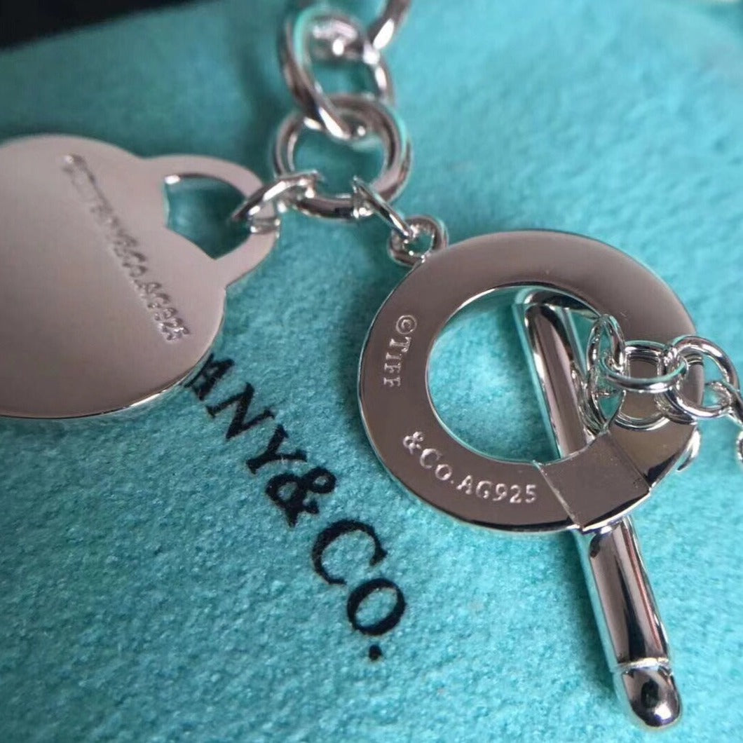 [Haelin Jewelry]LOVE HEART PIN BUCKLE RETURN TO TIF SILVER BRACELET