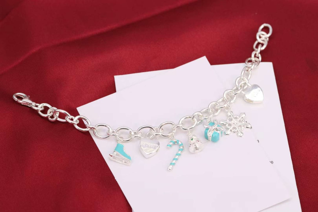 [Haelin Jewelry]CHRISTMAS SILVER BRACELET