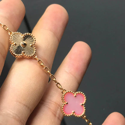 [⭐Haelin Jewelry] CLOVER 5 MOTIFS  PINK MOP BRACELET COLLECTION