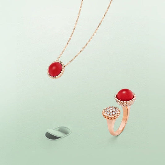 [⭐Haelin Jewelry]PERLEE COULEURS DIAMOND ROSE GOLD BETWEEN THE FINGER RING