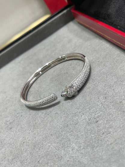 [⭐Haelin Jewelry]PANTHERE FULL DIAMOND OPEN BRACELET