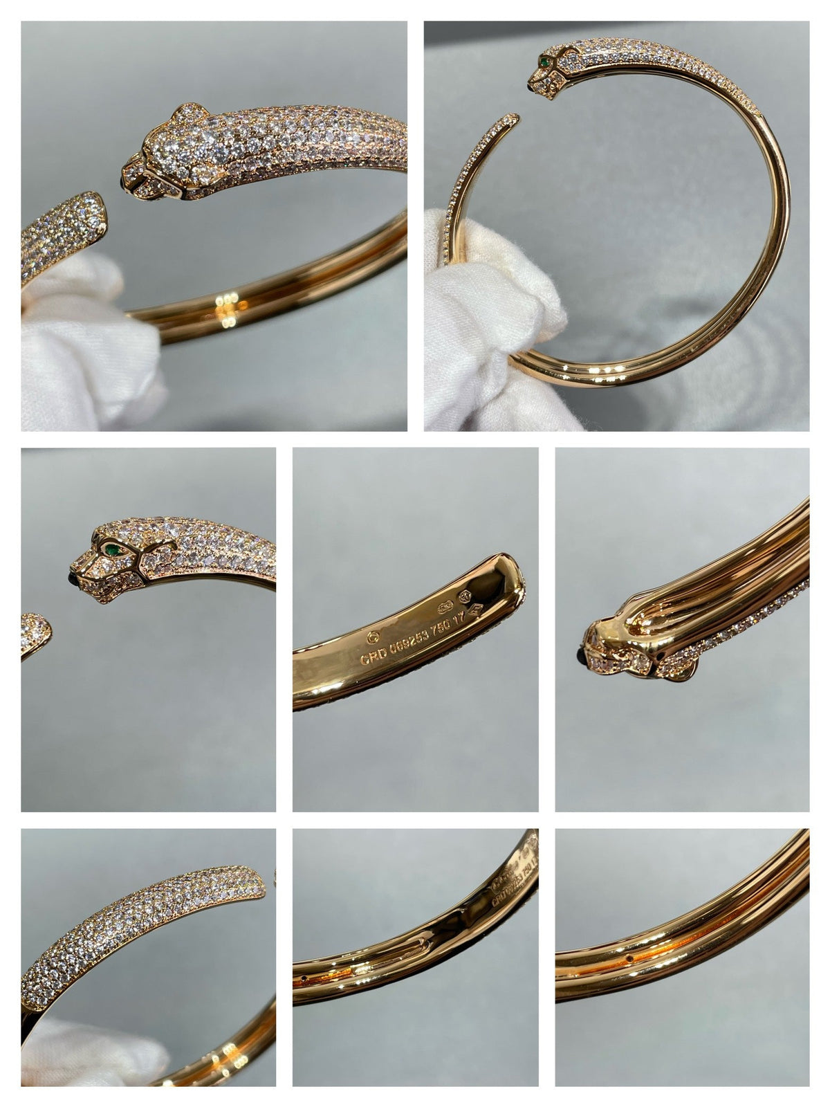 [⭐Haelin Jewelry]PANTHERE FULL DIAMOND OPEN BRACELET