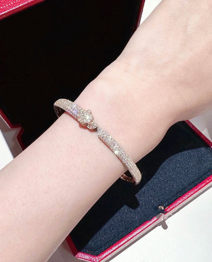 [⭐Haelin Jewelry]PANTHERE FULL DIAMOND OPEN BRACELET