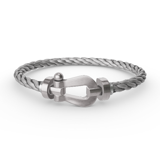 [⭐Haelin Jewelry]FORCE LARGE HORSESHOE NO DIAMOND BRACELET SILVER
