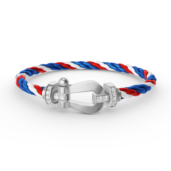 [⭐Haelin Jewelry]FORCE LARGE HORSESHOE HALF DIAMOND BRACELET SILVER